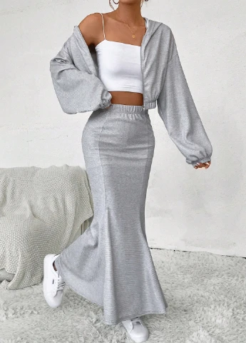 Костюм (толстовка, юбка) SHEIN (311626943)