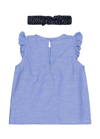 Блакитний літній комплект (блуза, пов'язка) H&M