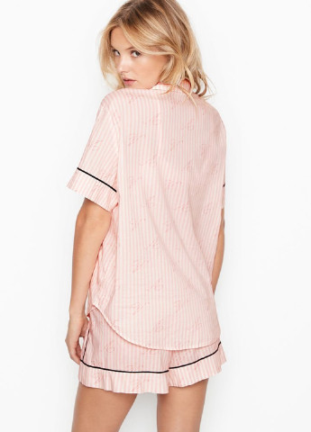 Пудровая всесезон пижама (рубашка, шорты) рубашка + шорты Victoria's Secret