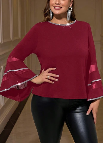 Бордова блуза SHEIN