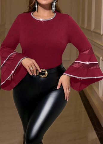 Бордова блуза SHEIN