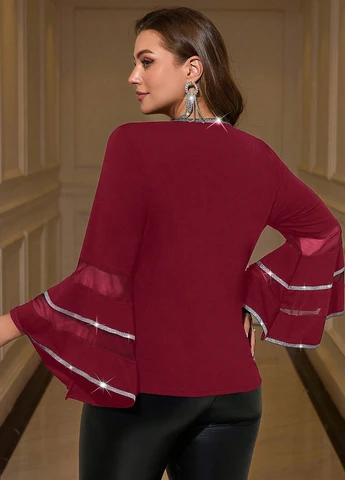 Бордова блуза SHEIN