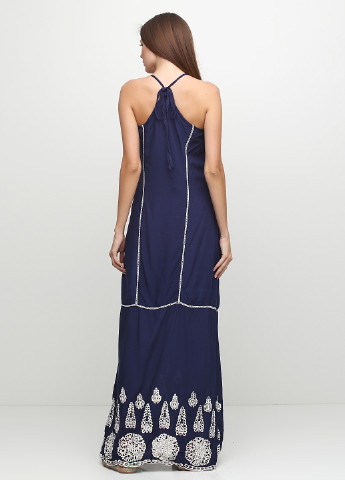 Темно-синее кэжуал платье Miami Style однотонное