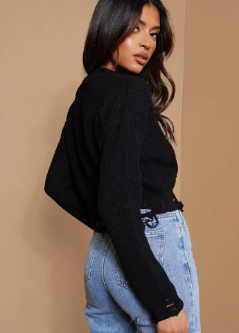 Чорний демісезонний джемпер джемпер PrettyLittleThing