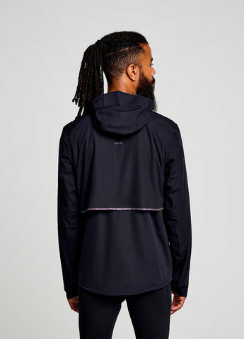 Чорна демісезонна вітровка Saucony HURRICANE WATERPROOF JACKET