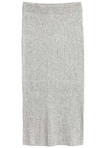 Светло-серая кэжуал меланж юбка H&M