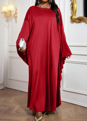 Червона вечірня сукня SHEIN однотонна