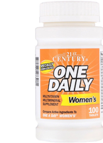 Вітаміни для жінок, One Daily Women's 100tab 21st Century (254325668)