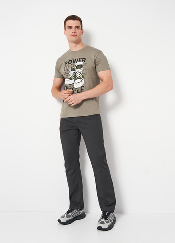 Серо-бежевая футболка Sol's Regent