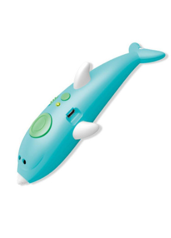 3D ручка з акумулятором дельфін 3D Painting Pen 9903 Dolphin Трафарети для малювання та 115 м пластику No Brand (251708327)
