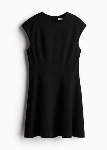 Черное кэжуал платье а-силуэт H&M однотонное