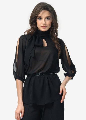 Черная демисезонная блуза Lada Lucci
