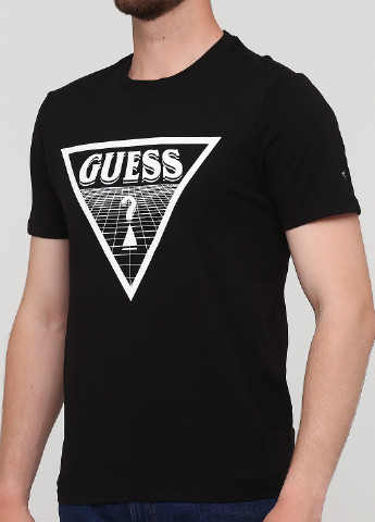 Чорна літня футболка Guess