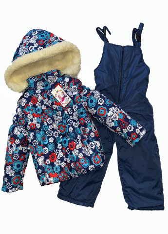 Синий зимний костюм (куртка, полукомбинезон) Модняшки