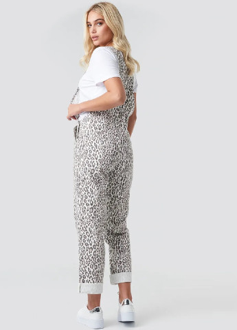 Комбінезон NA-KD комбінезон-брюки леопардовий сірий кежуал бавовна