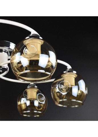 Люстра потолочная на 6 лампочек 7060/6-wh-br Белый 20х70х70 см. Sunnysky (253528055)