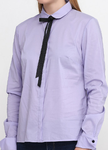 Фиолетовая кэжуал рубашка однотонная Kristina Mamedova