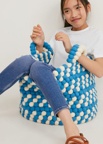 Голубые демисезонные зауженные джинсы C&A