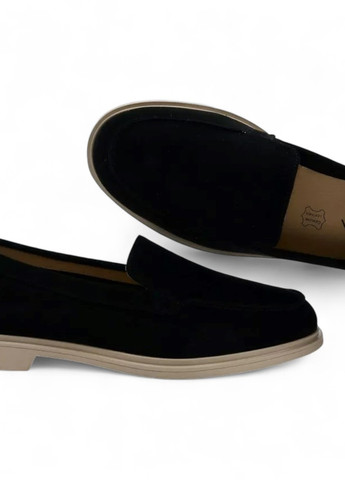 Anna Lucci Туфлі лофери чорний з натуральна замша, туреччина — демісезон (361427706)