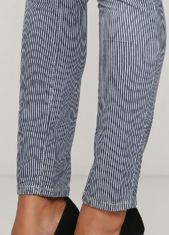 Темно-синие кэжуал демисезонные зауженные брюки Mos Mosh