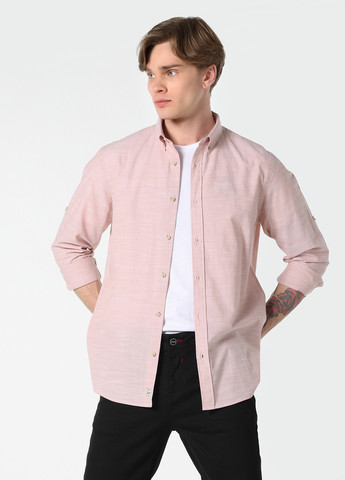 Розово-лиловая кэжуал рубашка меланж Colin's
