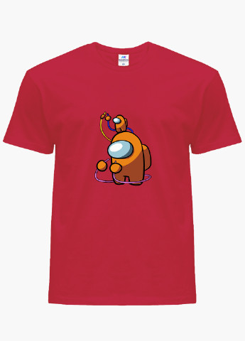 Червона демісезонна футболка дитяча амонг ас помаранчевий (among us orange) (9224-2413) MobiPrint