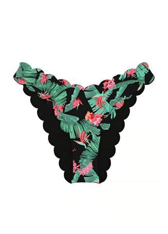 Зеленые купальные трусики-плавки с цветочным принтом Victoria's Secret