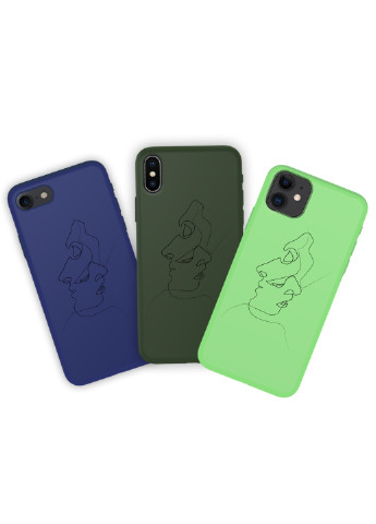 Чохол силіконовий Apple Iphone Xs Контурний мінімалізм (Contour minimalism) (8938-1356) MobiPrint (219777532)