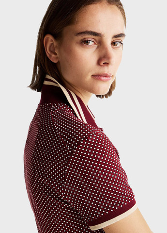 Бордова кежуал сукня поло Tommy Hilfiger з геометричним візерунком