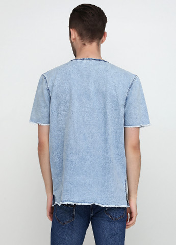 Голубая футболка с коротким рукавом Zara