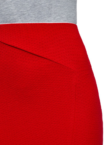 Красная кэжуал фактурная юбка Oodji мини