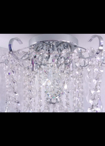 Люстра стельова кришталева з пультом 90080/4 Хром 42х45х45 см. Handmade (234538178)