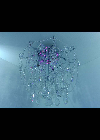 Люстра стельова кришталева з пультом 90080/4 Хром 42х45х45 см. Handmade (234538178)