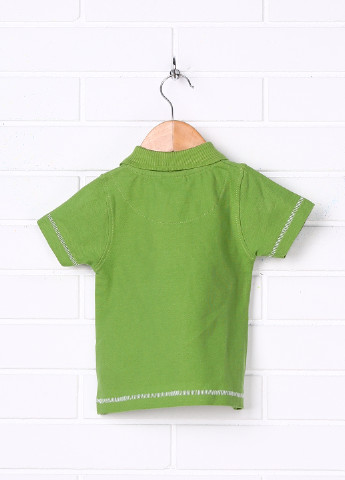 Зеленая детская футболка-поло для мальчика Blue Seven с надписью