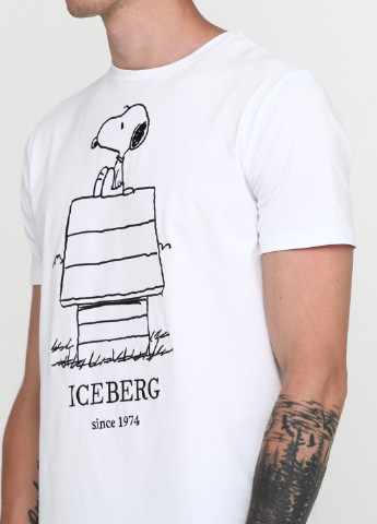Белая летняя футболка Iceberg