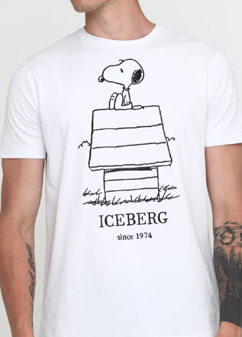 Белая летняя футболка Iceberg