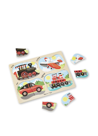 Деревянные пазлы 4в1 Транспорт, 30х20х2 см Melissa & Doug (251711219)