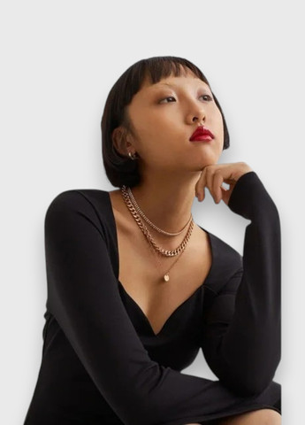 Черное кэжуал платье силуэтная H&M однотонное