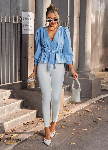 Голубая блуза SHEIN