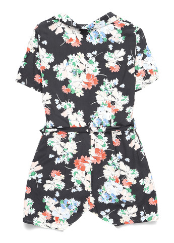 Комбінезон Abercrombie & Fitch комбінезон-шорти квітковий чорний кежуал віскоза