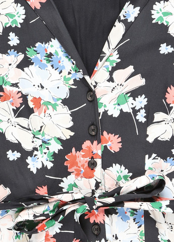 Комбінезон Abercrombie & Fitch комбінезон-шорти квітковий чорний кежуал віскоза