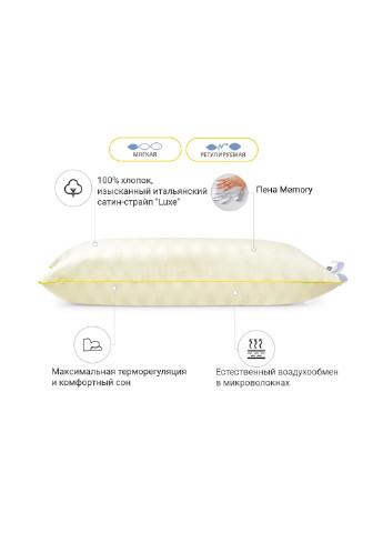Подушка 1483 Carmela Hand Made memory effekt Мягкая 70х70 см (2200001540255) No Brand (254007806)