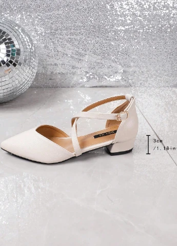 SHEIN Туфлі д'орсей бежевий з штучна шкіра, китай — демісезон (342965064)