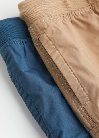 Комбинированные кэжуал демисезонные брюки карго H&M