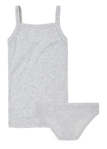 Серый демисезонный комплект (майка, трусы) Фламинго