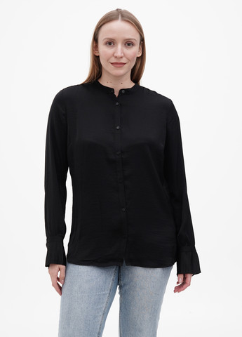 Черная кэжуал рубашка однотонная Modstrom