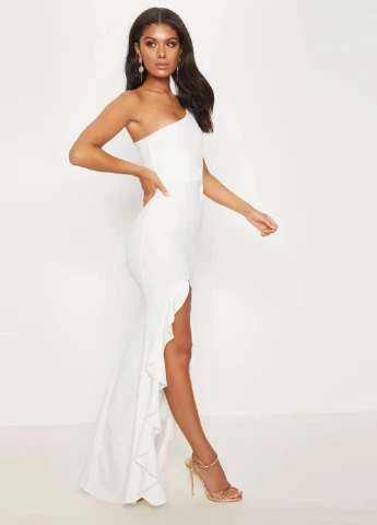 Білий кежуал сукня PrettyLittleThing однотонна