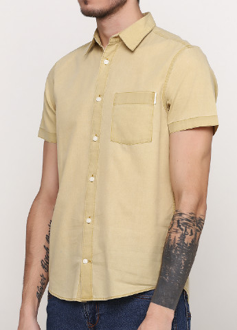 Светло-желтая кэжуал рубашка однотонная Jack Wills