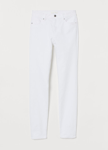 Джинси H&M скінні однотонні білі джинсові
