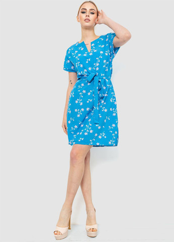 Темно-голубое кэжуал платье Ager с цветочным принтом